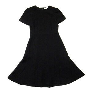 NWT MM. Lafleur The Inez 1.0 in Black Staccato Textured Fit & Flare Dress 6